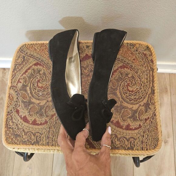 NWT Tahari Black Harlow Bow Flats Size 9 - Picture 5 of 11